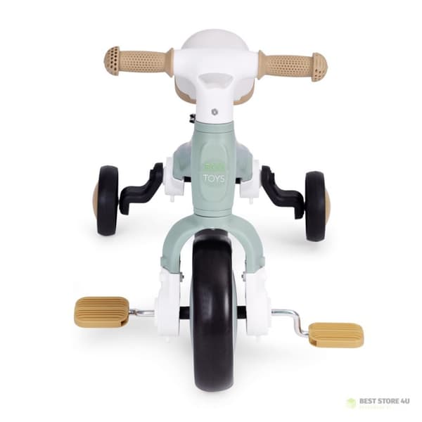 Balancecykel med pedaler - træningshjul på siden 3i1 grøn ECOTOYS