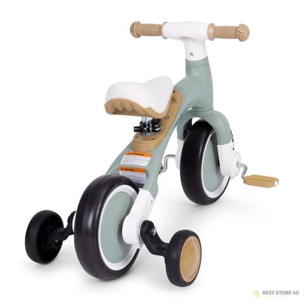 Balancecykel med pedaler - træningshjul på siden 3i1 grøn ECOTOYS