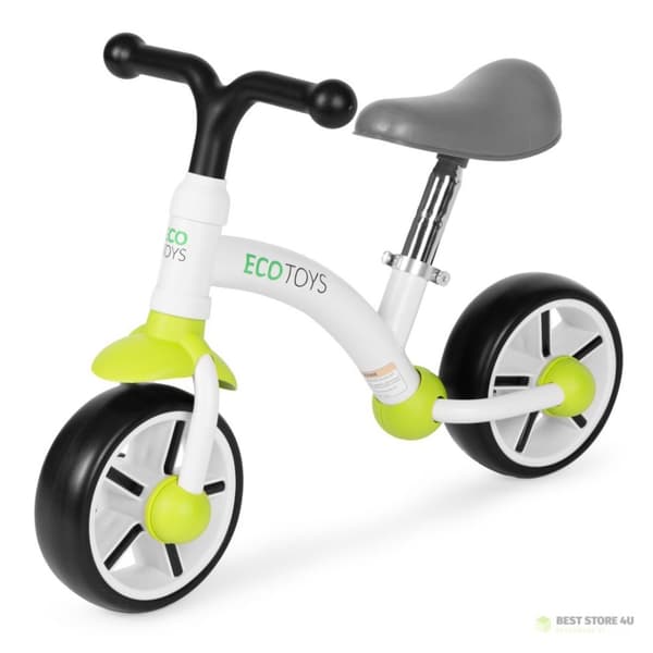 Balanscykel för barn EVA-hjul sadeljustering grön ECOTOYS