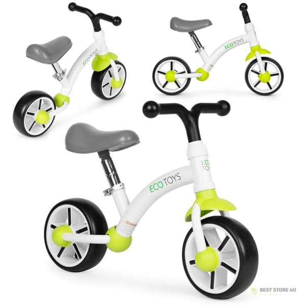 Balanscykel för barn EVA-hjul sadeljustering grön ECOTOYS