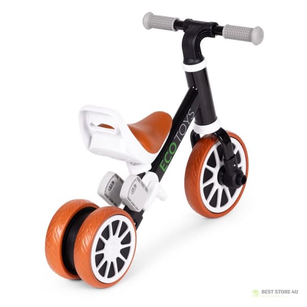 Tasapainopyörä polkimilla 2in1 musta ECOTOYS