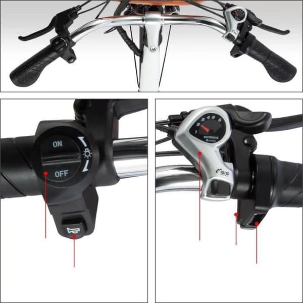 DYU C6 Elcykel 350W Motor Maximalt Hastighet 25km-h 36V 12.5AH 70km Maximalt Räckvidd