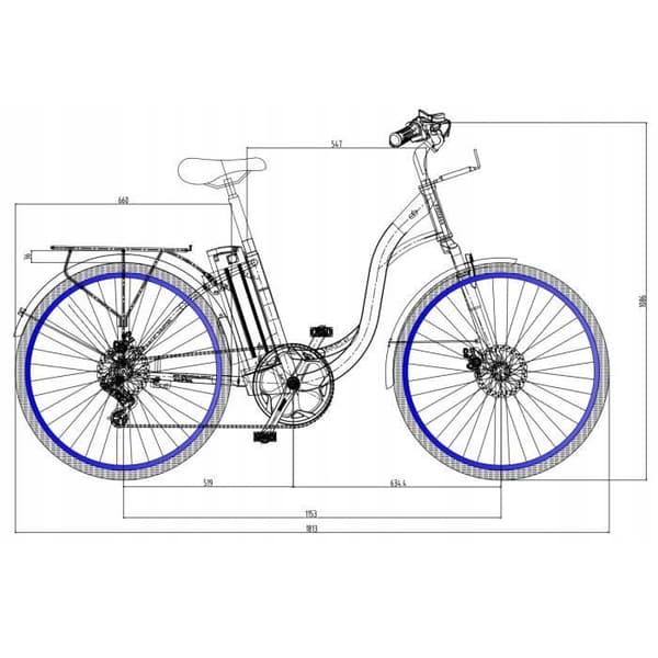 DYU C6 Elcykel 350W Motor Maximalt Hastighet 25km-h 36V 12.5AH 70km Maximalt Räckvidd