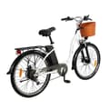 Miniatyrbild 4 av 5: Elcykel DYU C6 26 Tum 25km/h - Motor 350W Batteri 36V12.5Ah Skivbromsar - Vit