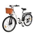 Miniatyrbild 5 av 5: Elcykel DYU C6 26 Tum 25km/h - Motor 350W Batteri 36V12.5Ah Skivbromsar - Vit