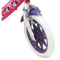 Miniatyrbild 3 av 4: 12'' MINNIE / DISNEY barncykel (barnhöjd &lt; 95 cm) utrustad med 1 broms, främre korg, dockhållare och stabilisatorer.