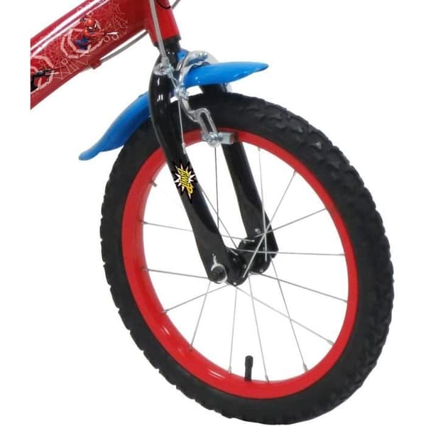 16'' pojkcykel SPIDERMAN - ATLAS - Styv stålram & gaffel - 2 bromsok - Uppblåsbara däck