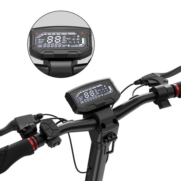 iScooter iX7 Pro 48V 17.5Ah 2*1000W Motor 10 tums däck 60km/h Hastighet 60KM Max räckvidd Off-road elektrisk skoter