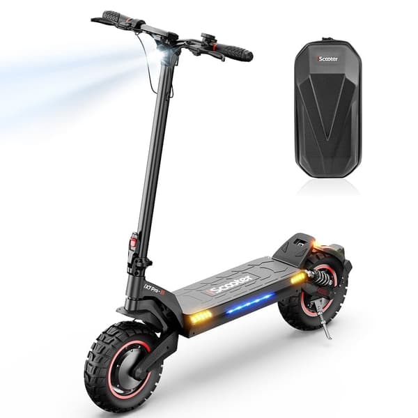 iScooter iX7 Pro 48V 17.5Ah 2*1000W Motor 10 tums däck 60km/h Hastighet 60KM Max räckvidd Off-road elektrisk skoter