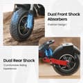 Miniatyrbild 8 av 11: iScooter iX8 60km/h Hastighet 70KM Max Räckvidd 48V 20Ah Batteri 2*1200W Motor 12 Tums Däck Off-road Elektrisk Scooter
