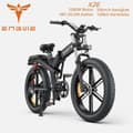 Miniatyrbild 1 av 11: ENGWE X26 1000W motor, 19.2AH + 10AH batteri, 25km/h hastighet, 150km räckvidd, 26-tums däck, hydraulisk skivbroms hopfällbar elcykel för vuxna