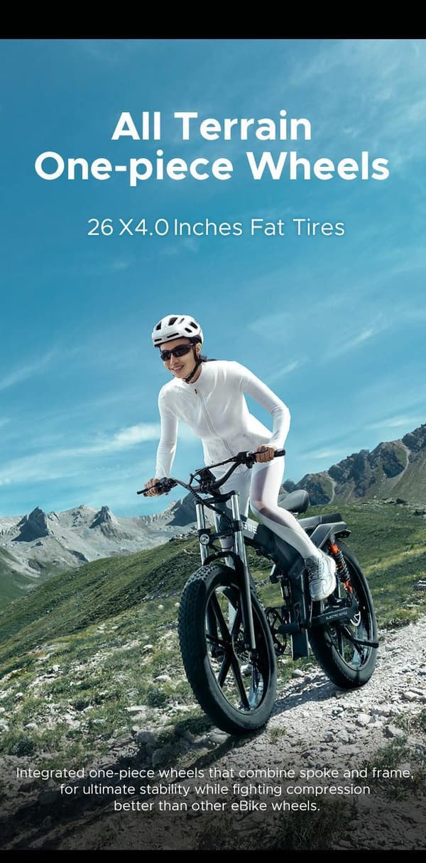 ENGWE X26 19.2AH + 10AH batteri, 25km/h hastighet, 1000W motor, 150km räckvidd, 26-tums däck, hydraulisk skivbroms hopfällbar elcykel för vuxna