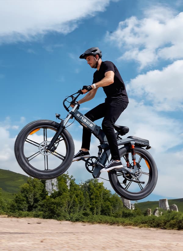 ENGWE X26 150km räckvidd, 19.2AH + 10AH batteri, 25km/h hastighet, 1000W motor, 26-tums däck, hydraulisk skivbroms hopfällbar elcykel för vuxna