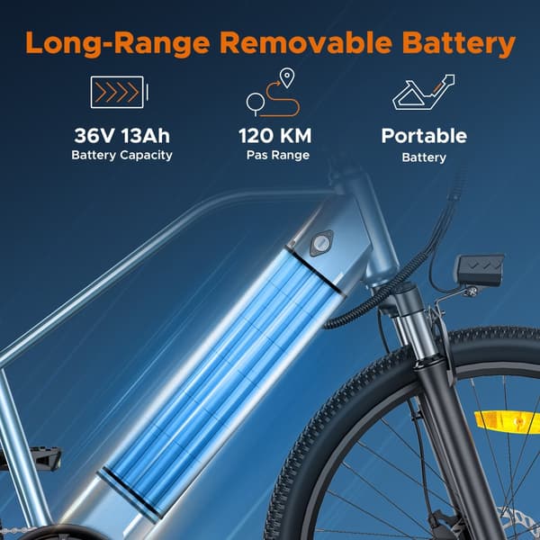 ENGWE MileTrail 1 250W motor, 13AH batteri, 25km/h hastighet, 120km räckvidd, 26” däck, hydraulisk skivbroms, elcykel för vuxna