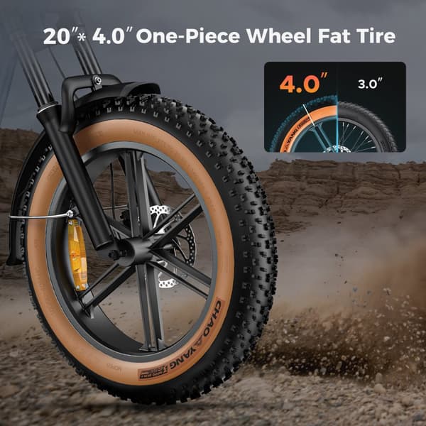 ENGWE MileZoom1 250W motor, 15,6/31,2AH batteri, 25km/h hastighet, 130/260km räckvidd, 20*4,0 tum däck, hydraulisk skivbroms elcykel för vuxna