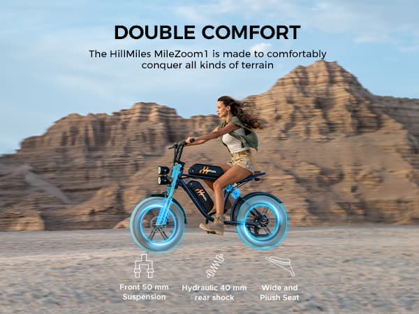 ENGWE MileZoom1 250W motor, 15,6/31,2AH batteri, 25km/h hastighet, 130/260km räckvidd, 20*4,0 tum däck, hydraulisk skivbroms elcykel för vuxna