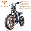 Miniatyrbild 1 av 11: ENGWE MileZoom1  15,6/31,2AH batteri, 130/260km räckvidd, 250W motor, 25km/h hastighet,20*4,0 tum däck, hydraulisk skivbroms elcykel för vuxna