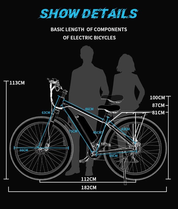 DUOTTS C29 2025 uusin sähköpyörä 750 W moottorilla, 48 V 15 AH akulla, SHIMANO 21 nopeudella, 29*2.1 tuuman ilmarenkailla.