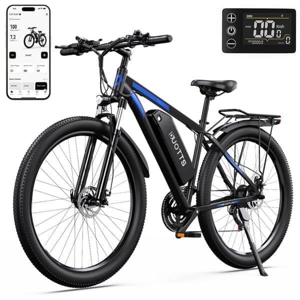 DUOTTS C29 2025 uusin sähköpyörä 750 W moottorilla, 48 V 15 AH akulla, SHIMANO 21 nopeudella, 29*2.1 tuuman ilmarenkailla.