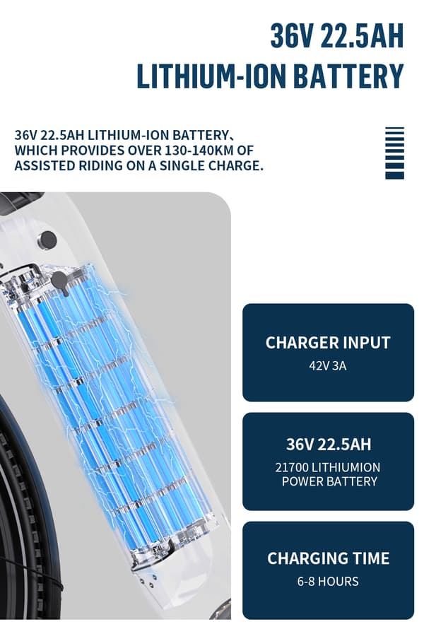 Onesport OT05 Pro sähköpyörä, 250 W moottori, 22,5 Ah akku, 700C*50C rengas, vääntömomenttianturi, hydraulinen jarru