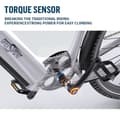 Miniatyrbild 6 av 11: Onesport OT05 Pro elcykel 140 km räckvidd, 250 W motor, momentsensor, Shimano 7-växlad justerbar sadel