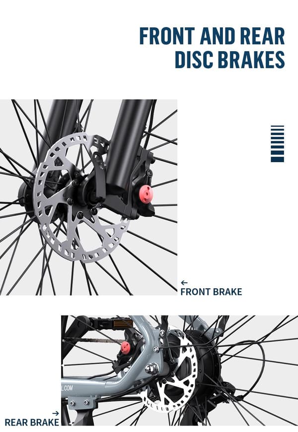 Onesport OT05 Pro Elcykel - 140 km räckvidd, momentsensor, 7-växlad Shimano, IPX4 vattentät - Lättviktspendlare i aluminium