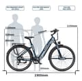 Miniatyrbild 10 av 11: Onesport OT05 Pro Elcykel - 140 km räckvidd, momentsensor, 7-växlad Shimano, IPX4 vattentät - Lättviktspendlare i aluminium