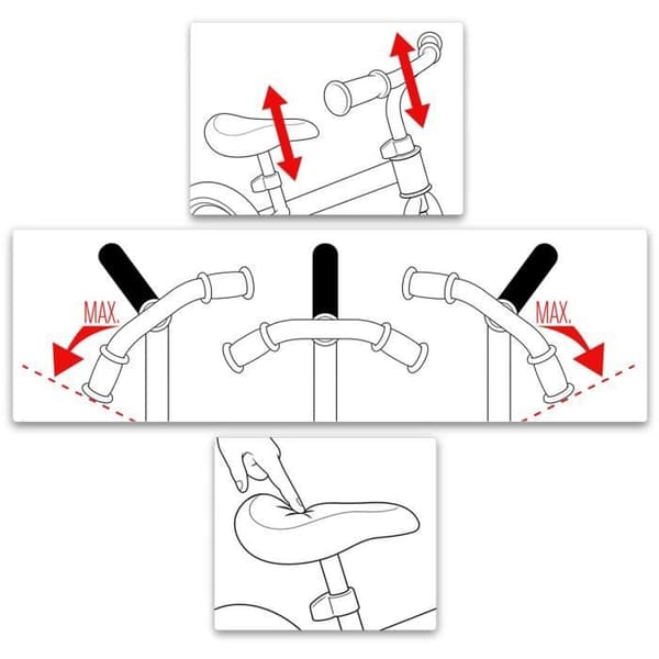 Balanscykel med fotstöd - Grön - SKIDS CONTROL