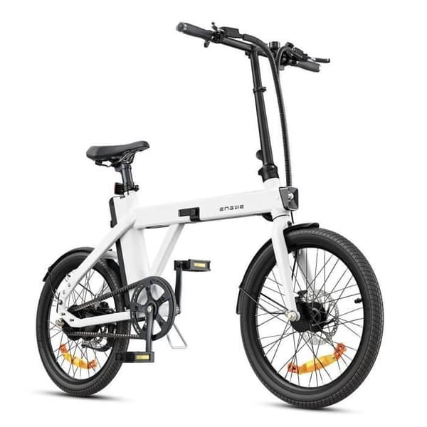 Elcykel Fällbar ENGWE P20 - Däck 20 Tum Motor 250W Batteri 36V9.6Ah Räckvidd 100KM - Vit