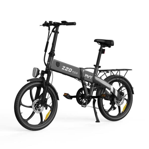 Elcykel PVY Z20 Pro - Motor 250W Batteri 36V10.4AH Mekaniska skivbromsar Räckvidd 80KM - Grå