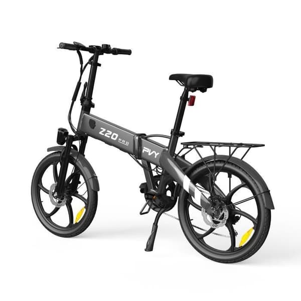 Elcykel PVY Z20 Pro - Motor 250W Batteri 36V10.4AH Mekaniska skivbromsar Räckvidd 80KM - Grå