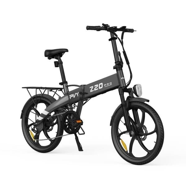 Elcykel PVY Z20 Pro - Motor 250W Batteri 36V10.4AH Mekaniska skivbromsar Räckvidd 80KM - Grå