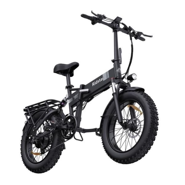 Elcykel Ridstar H20 - Motor 500W Batteri 48V15Ah Däck 20" Mekaniska skivbromsar - Svart