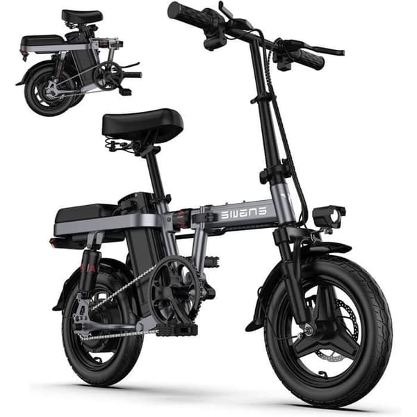 Engwe T14 Fällbar elcykel 14 tum, 250W, 48V 10Ah, E-cykel för stad, Fram- och bakdämpare, Elcykel för vuxna