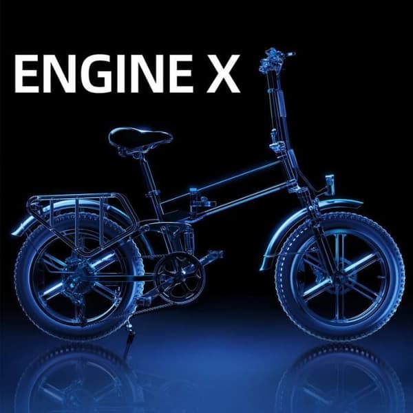 ENGWE Engine X Fällbar Elcykel - 500W Motor - 48V13Ah batteri - 7-växelsystem - LCD-skärm