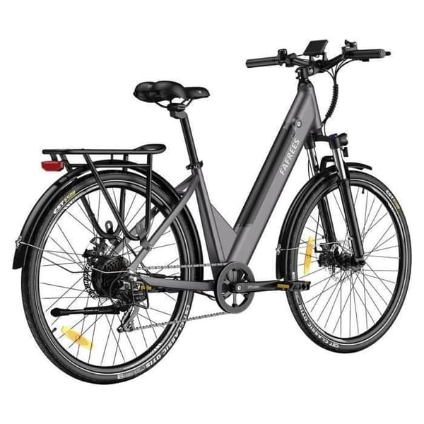 Växelcykel FAFREES F28 Pro 27.5'' Steggenom City E-cykel 25Km-h 250W Motor 36V14.5Ah Batteri Shimano 7 Växlar Hastighet