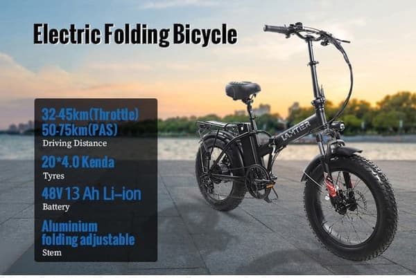 Lamtier B08A 20 tommer foldbar elcykel | 48V 13Ah | 250W BAFANG-motor | 25 km/t