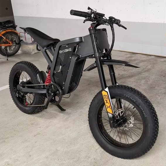 EKX X21 2000W motor, 35AH Li-ion batteri, 55km/h hastighet, 20*4.0 off-road däck, hydraulisk skivbroms Mountain E-bike
