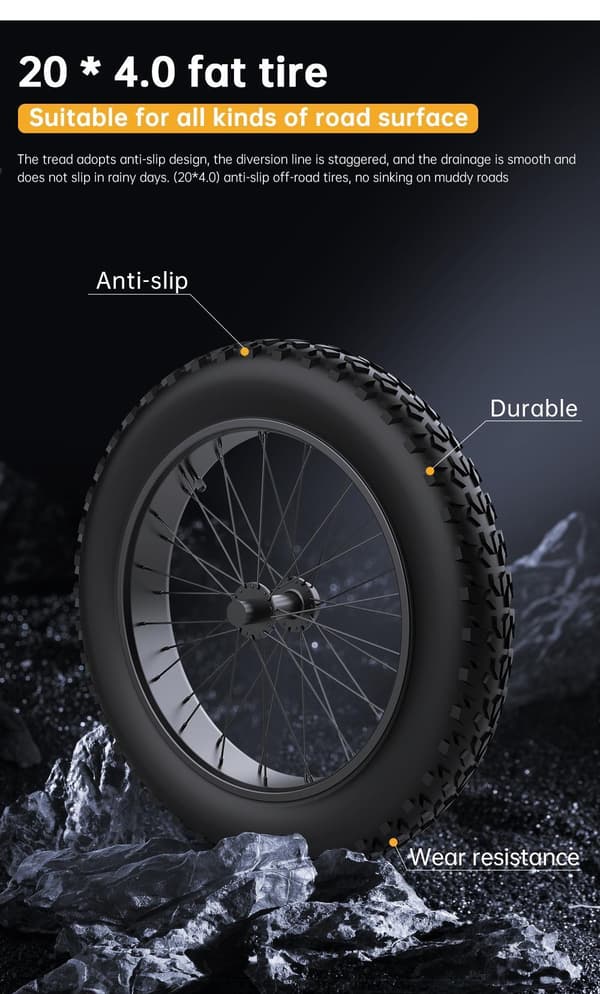 EKX X21 35AH Li-ion batteri, 2000W motor, 55km/h hastighet, 20*4.0 off-road däck, hydraulisk skivbroms Mountain E-bike