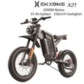 Miniatyrbild 1 av 11: EKX X21 35AH Li-ion batteri, 2000W motor, 55km/h hastighet, 20*4.0 off-road däck, hydraulisk skivbroms Mountain E-bike