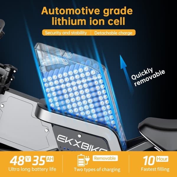 EKX X21 2000W motor, 55km/h hastighet, 35AH Li-ion batteri, 20*4.0 off-road däck, hydraulisk skivbroms Mountain E-bike