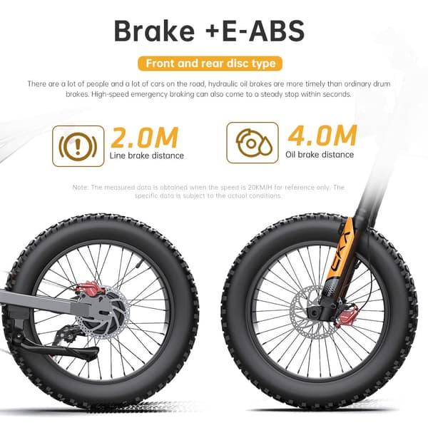 EKX X21 2000W motor, 55km/h hastighet, 35AH Li-ion batteri, 20*4.0 off-road däck, hydraulisk skivbroms Mountain E-bike