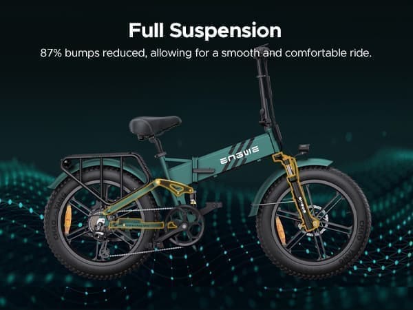 ENGWE ENGINE PRO 2.0 grøn elektrisk scooter | 750W motor⚡ | 110 km rækkevidde | Momentsensor | Hydrauliske bremser