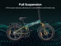 Miniatyrbillede 7 af 9: ENGWE ENGINE PRO 2.0 grøn elektrisk scooter | 750W motor⚡ | 110 km rækkevidde | Momentsensor | Hydrauliske bremser