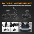 Miniatyrbild 5 av 11: Elekwheels F3 14" Hopfällbar Elcykel: 48V/250W Motor, 75 km Räckvidd, Dubbla Skivbromsar & Stålpakethållare