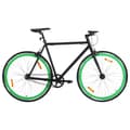 Miniatyrbild 1 av 2: Fixed gear cykel svart och grön 700c 55 cm