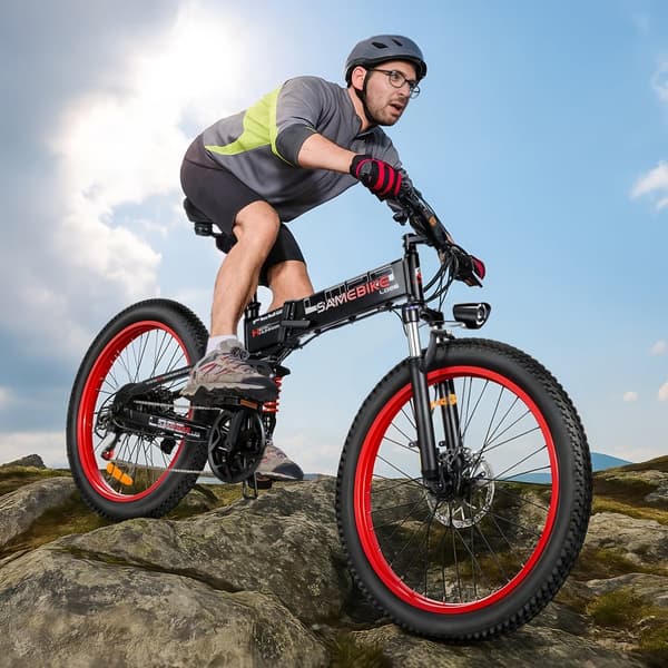 Sammenklappelig elcykel SAMEBIKE LO26-Plus, 1000W motor, 48V 15Ah batteri