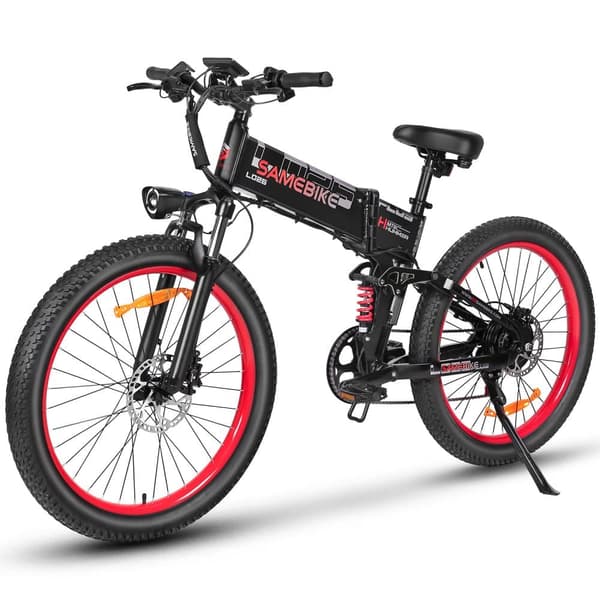 Sammenklappelig elcykel SAMEBIKE LO26-Plus, 1000W motor, 48V 15Ah batteri Sort
