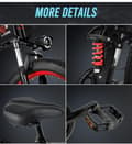 Miniatyrbillede 10 af 11: Sammenklappelig elcykel SAMEBIKE LO26-Plus, 1000W motor, 48V 15Ah batteri