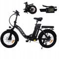 Miniatyrbild 6 av 6: Fällbar elfordon AVAKA BZ20 PLUS 48V 18.2AH 500W 32km/h 20" E-cykel svart
